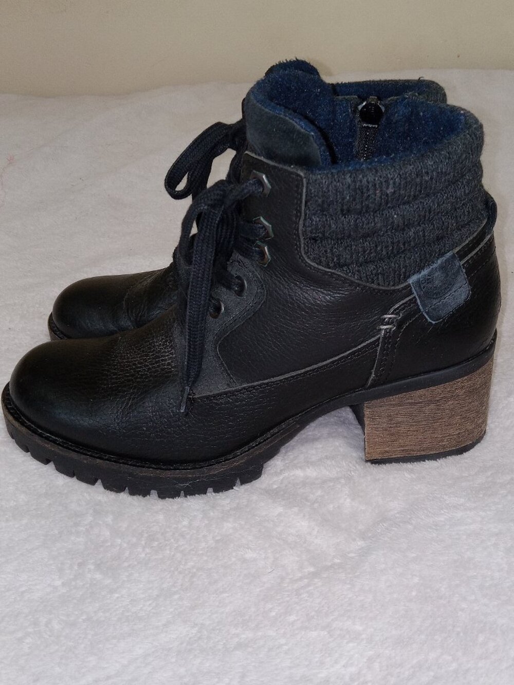 Bullboxer Creative Oasis Cassie Handmade Leather Heeled Combat Boots size 10M
